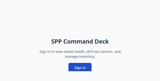 Login page